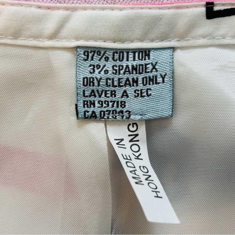 itw By Claude Brown Whimsical Dog Print Skirt Cotton Pink Black A-Line 10 - Picture 8 of 8